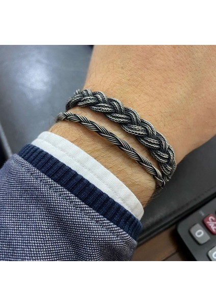 Erkek Oksitli Örme Kazaziye Bileklik
