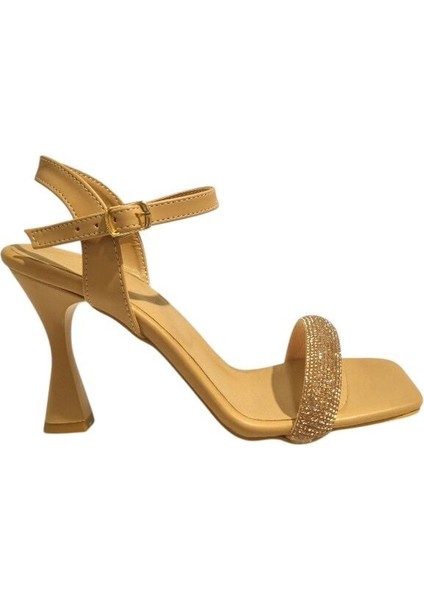 Kadın Taşlı Tek Bant Ayakkabı Nude - 36