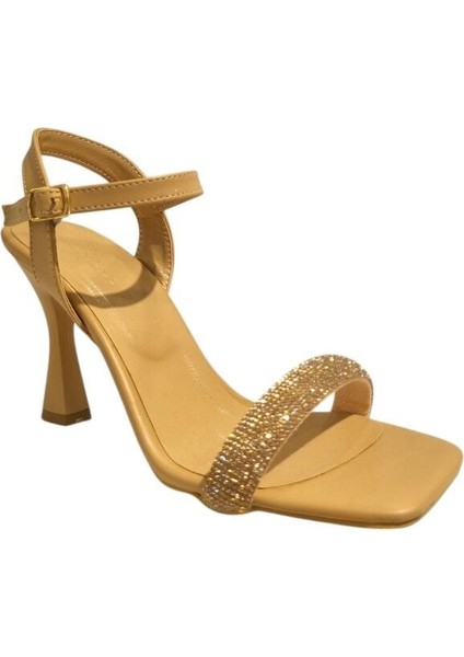 Kadın Taşlı Tek Bant Ayakkabı Nude - 36 fiyatları