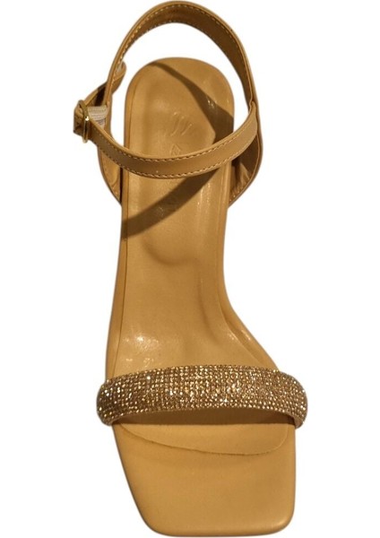 Kadın Taşlı Tek Bant Ayakkabı Nude - 36 fırsatları