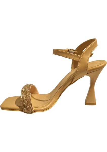 Kadın Taşlı Tek Bant Ayakkabı Nude - 36 indirimleri