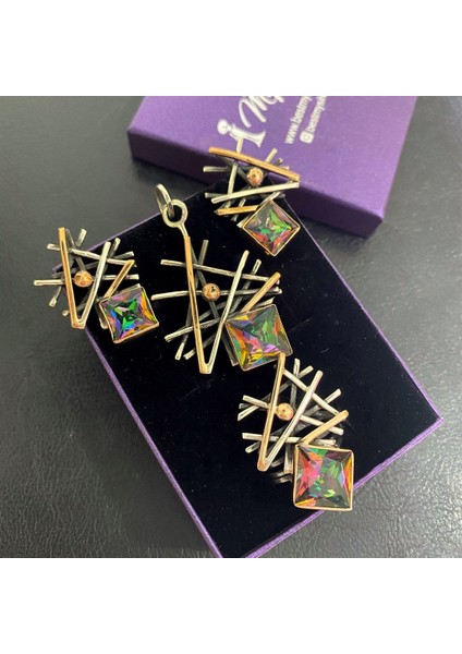 Mistik Topaz Taşlı El İşçiliği Kadın Set modelleri