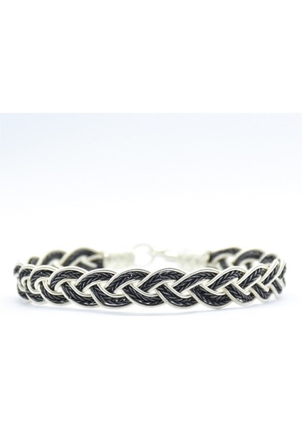 Erkek Gümüş Örme Kazaziye Bileklik indirimleri