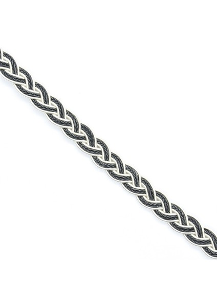 Erkek Gümüş Örme Kazaziye Bileklik