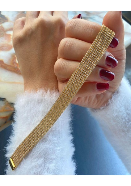 Kadın Gümüş Full Taşlı Bileklik modelleri