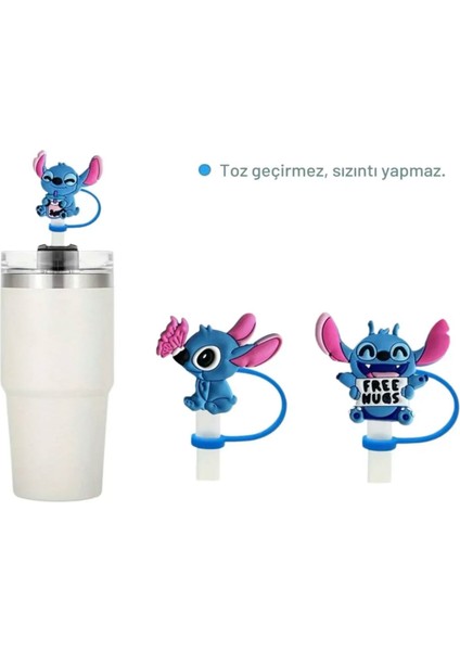 Termos Uyumlu Stitch Figürlü Pipet Koruyucu | Silikon Kapak fiyatları