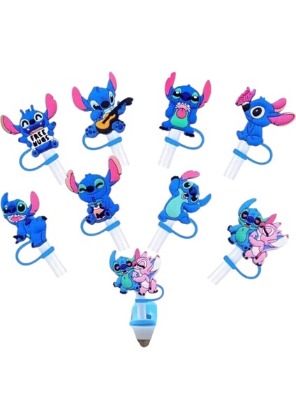 Termos Uyumlu Stitch Figürlü Pipet Koruyucu | Silikon Kapak modelleri