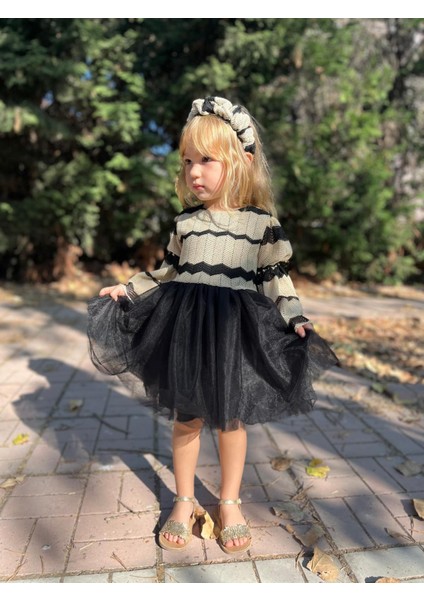 Kız Çocuk Taç Toka Detaylı Tütü Etekli Elbise Özel Tasarım Doğumgünü Düğün fırsatları