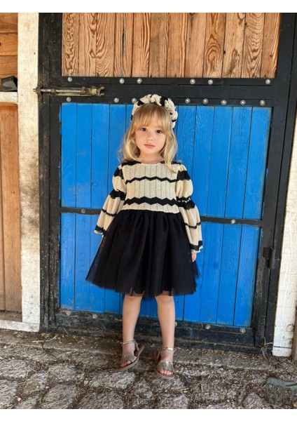 Kız Çocuk Taç Toka Detaylı Tütü Etekli Elbise Özel Tasarım Doğumgünü Düğün indirimleri