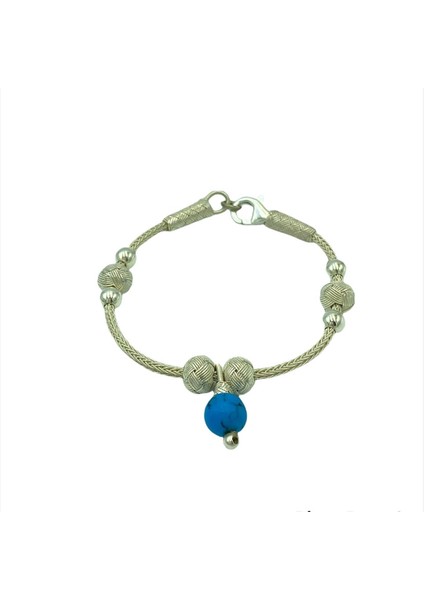Turkuaz Taşlı Kazaziye Bileklik