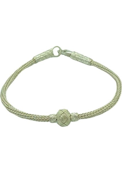 Kazaziye Gümüş Top Bileklik