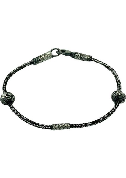 Kazaziye Gümüş Oksitli Bileklik fiyatları