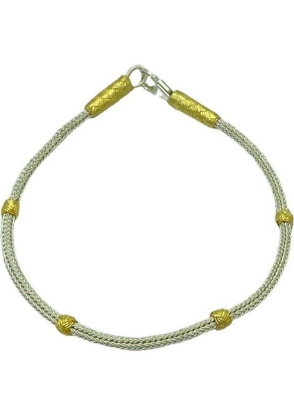 Kazaziye Gümüş Çift Renk Tasarım Bileklik fiyatları