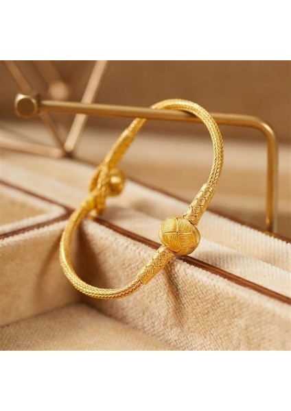 Kadın Gümüş Altın Kaplama Kazaziye Top Bileklik modelleri