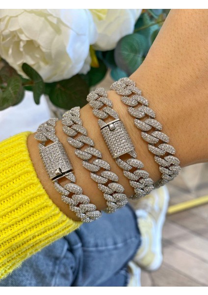 Kadın Gümüş Gurmet Zirkon Taşlı Bileklik modelleri