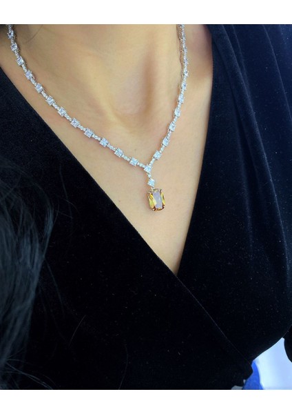 Kadın Gümüş Zultanit Taşlı Fantazi Kolye fiyatları