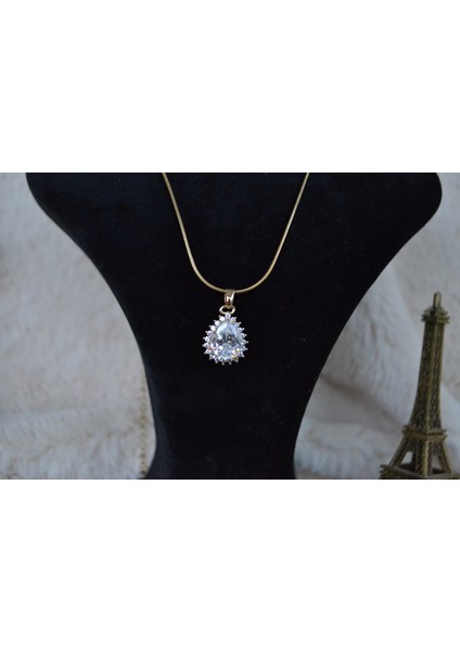 Damla Şekilli Çelik Kadın Kolye fiyatları