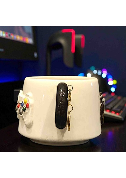 "SINIRLI SAYIDA" Bonita Bon Luxe 3D Kabartmalı Charm Hediyeli Gamer Oyun Konsolu Kupa Mug Bardak Hediye Paketi Yapılır fiyatları