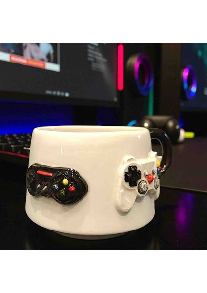 "SINIRLI SAYIDA" Bonita Bon Luxe 3D Kabartmalı Charm Hediyeli Gamer Oyun Konsolu Kupa Mug Bardak Hediye Paketi Yapılır fırsatları