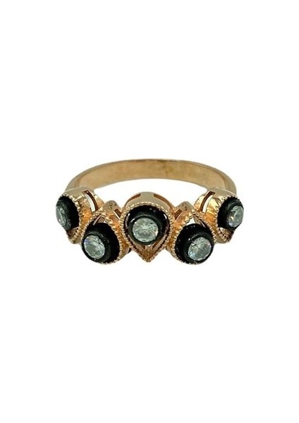 Kadın Gümüş Damla Elmas Montür Yüzük fiyatları