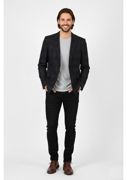 Erkek Kışlık Kumaş Tek Ceket 4 Drop BGL-ST04983