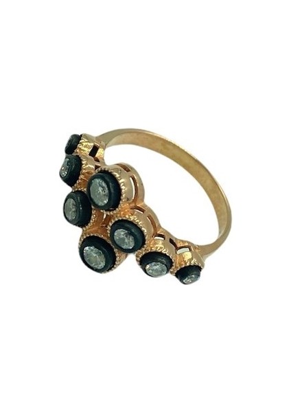 Kadın Gümüş Elmas Montür Yüzük modelleri