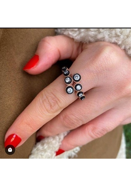 Kadın Gümüş Elmas Montür Yüzük fırsatları
