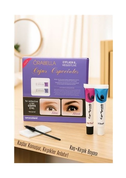 Kahve Kaş ve Kirpik Boyası Profesyonel Orabella