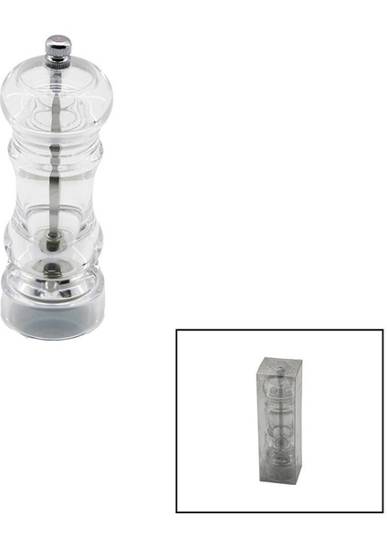 Küçük Şeffaf Mika Kristal Plastik Baharat Öğütücü (4172)