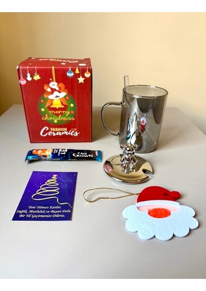 Yılbaşı Hediye-Ayıcıklı Bardak-Ağaç Süsü-Kahve-Noel Kartı-Yeniyıl Hediye Seti