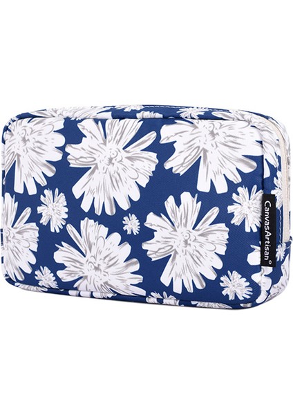 Canvasartısan H34-S11 Krizantem Desenli Polyester Fermuarlı Kulaklık Şarj Cihazı Fare Kılıfı Dijital Aksesuar Saklama Çantası (Yurt Dışından) modelleri