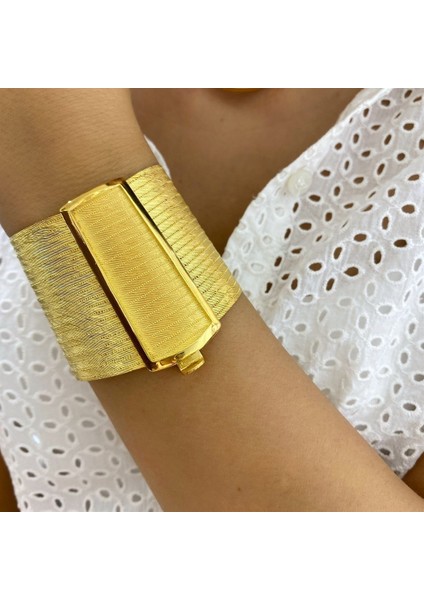 Kadın Gümüş 21 Sıra Hasır Bileklik