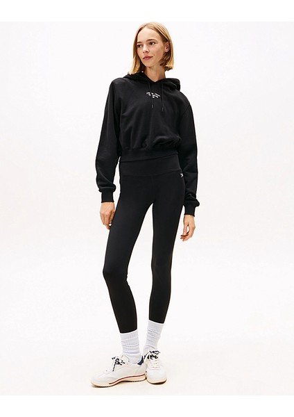 Tjw Gümüş Rengi Yazı Baskılı Kadın Siyah Çorap DW0DW21830BDS