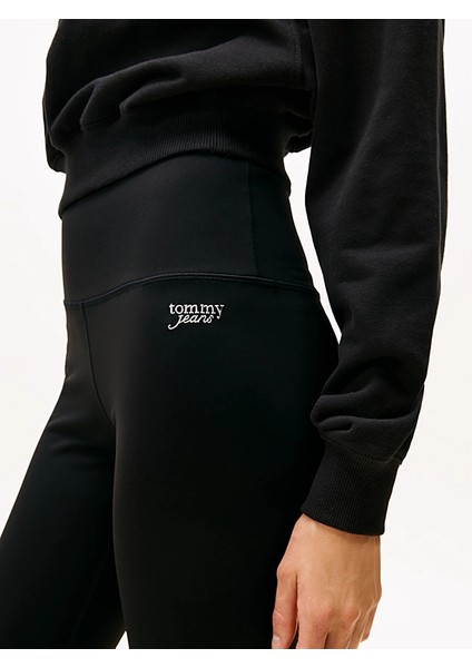 Tjw Gümüş Rengi Yazı Baskılı Kadın Siyah Çorap DW0DW21830BDS fırsatları