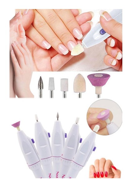 5 Başlıklı Manikür Seti Manikür Pedikür Cihazı