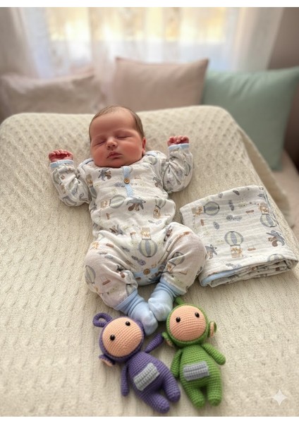 Kız-Erkek Yeni Doğan Hastane Çıkışı % 100 Organik Pamuk Kutulu 10'lu Full Takım Müslin Balonlu fiyatları