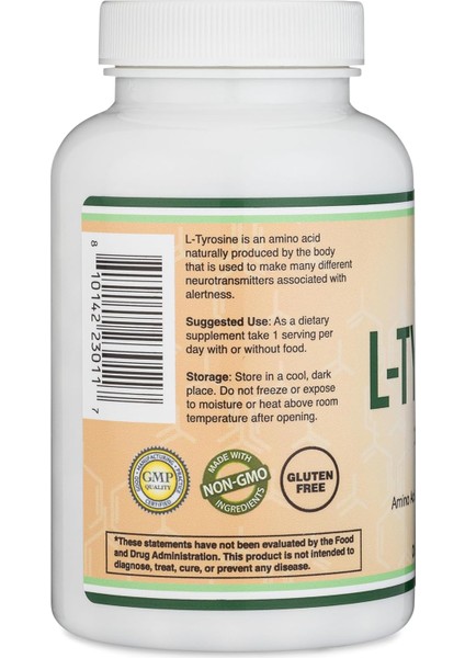 L-Tyrosine Tirozin Memory Attention And Focus Amino 1,000MG 120 Veggie Caps modelleri