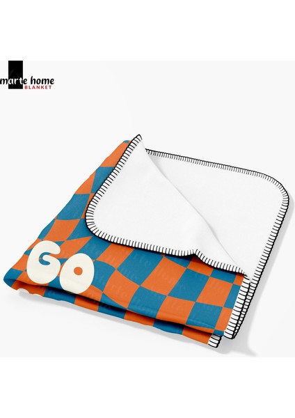 Go Wıth The Flow Polar Tv Battaniyesi 100X170 cm Tek Taraf Baskılı Turuncu fiyatları