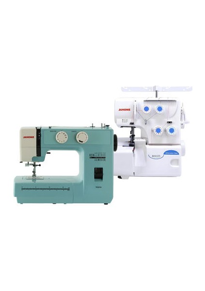 8002D Overlok Makinesi ve TR2018 Dikiş Makinesi