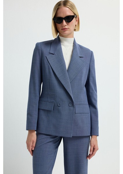 Kruvaze Ceket Mavi 11945695000