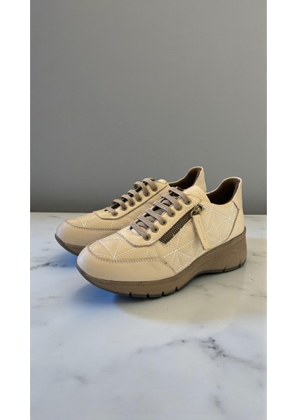 D25KA-3605 Silver Gri Hakiki Deri Tam Ortopedik Kadın Casual Günlük Ayakkabı fiyatları