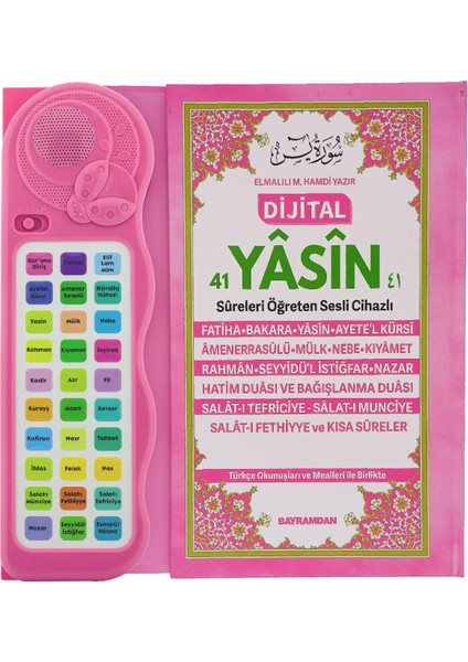 Sesli Yasini Şerif Ögreten Cihaz Sesli Yasin Kitaplı Pembe