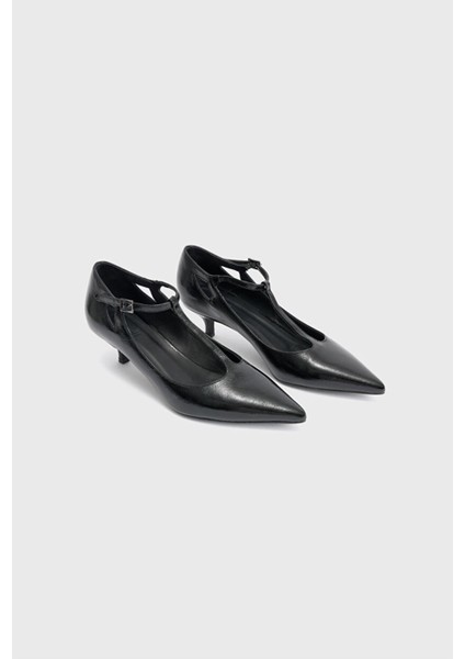 Kısa Topuklu Sivri Burun Ayakkabısı Siyah 10345849000 fiyatları