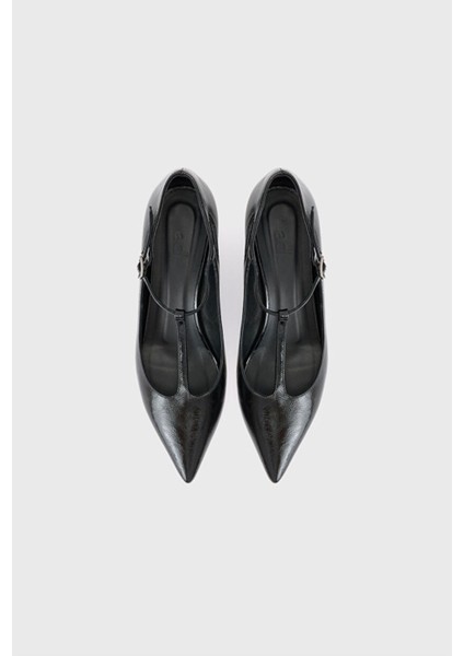 Kısa Topuklu Sivri Burun Ayakkabısı Siyah 10345849000 modelleri
