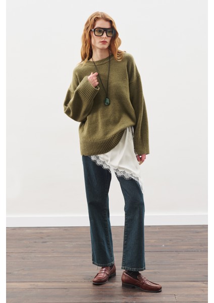 Dantel Şeritli Bel Aksesuar Ekru