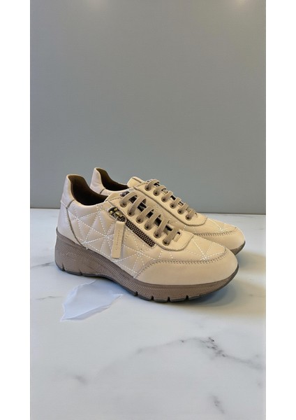 D25KA-3605 Silver Gri Hakiki Deri Tam Ortopedik Kadın Casual Günlük Ayakkabı fırsatları