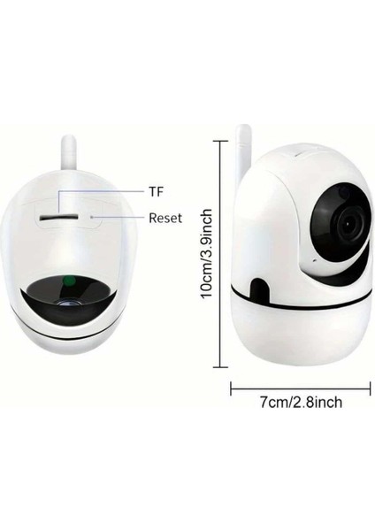 Cm-14 Ip Bebek Güvenlik Kamerası, 360 Derece Dönebilen, 5mp Hd Görüntü, Wifi Bağlantılı, Gece Görüşlü, Sesli Iletişim, Plastik Gövde, Masa Üstü Montaj, Iç Mekan modelleri
