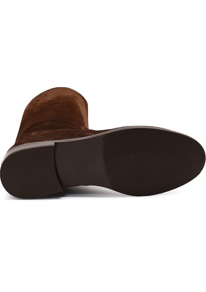 Kadın Kahverengi Süet Deri Çizme 25WFD140410