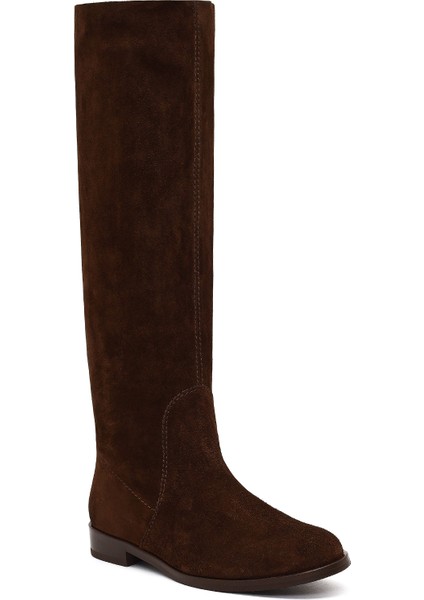 Kadın Kahverengi Süet Deri Çizme 25WFD140410