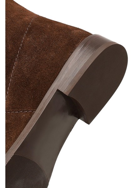 Kadın Kahverengi Süet Deri Çizme 25WFD140410